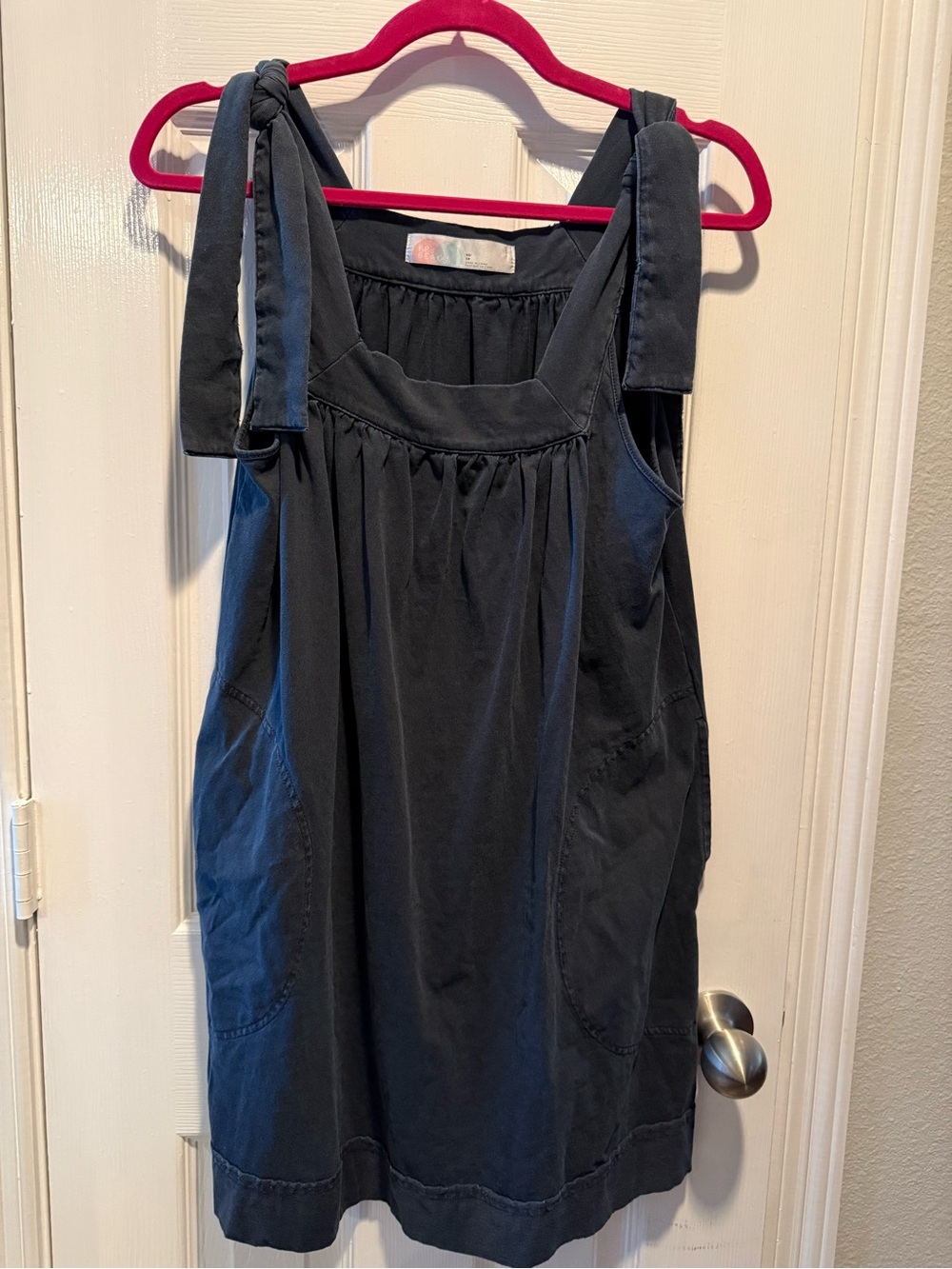Free People FP Beach Black Tie-Strap Mini Dress XS